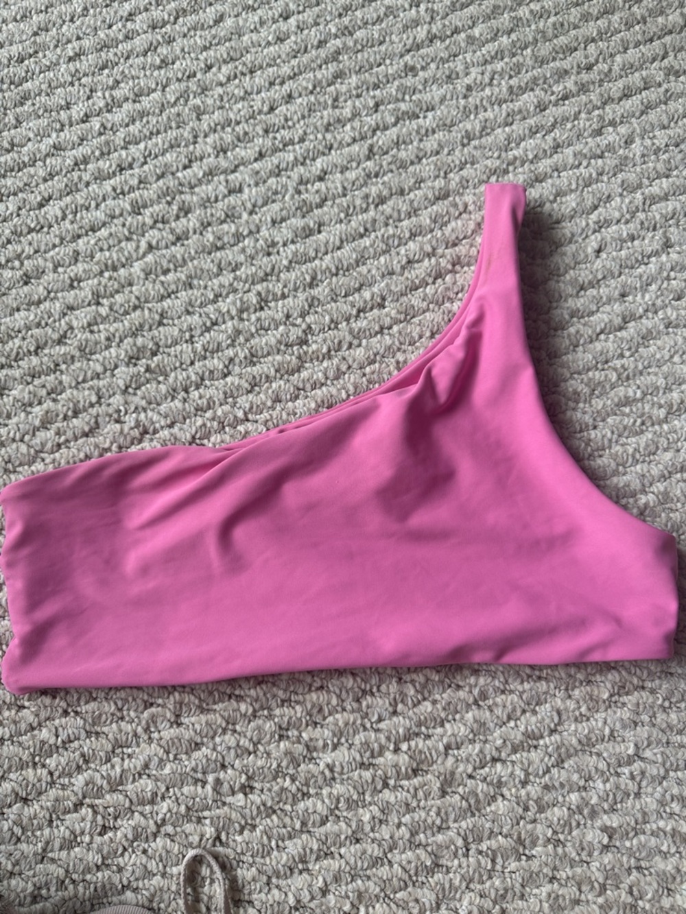 Skatie Hot Pink One-Shoulder Swim Top